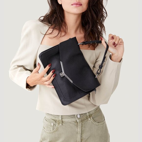 Botkier Handbags - $278 Botkier VALENTINA FLAP SATCHEL in Core Handbag Purse Gunmetal Hardware Bag